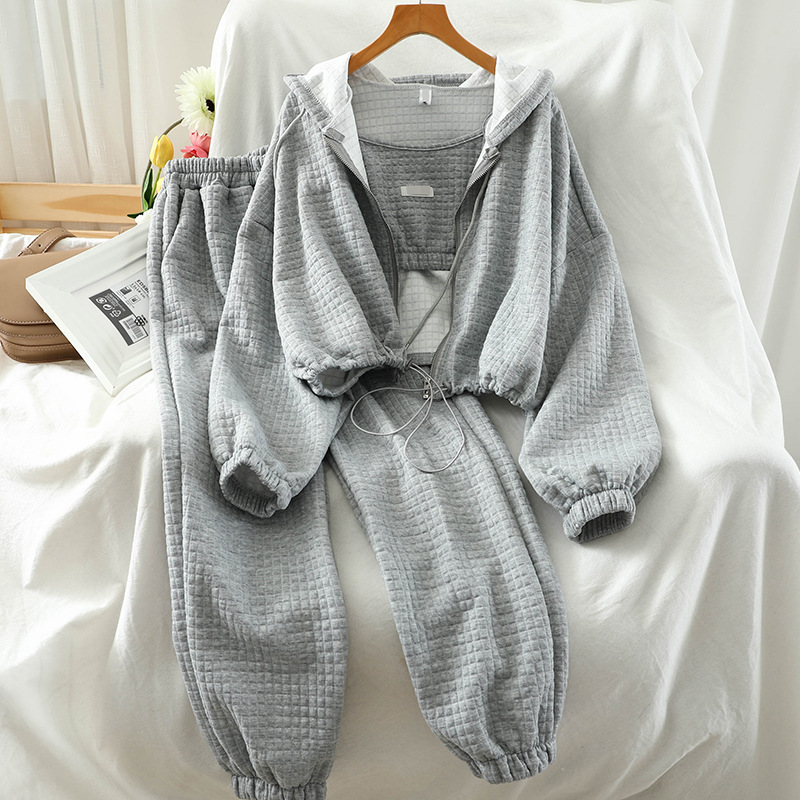 Western Style Large Size Early Autumn Foreign Trade Casual Suit Women's Retro 2024 New Casual Sports Loose Jacket Pants