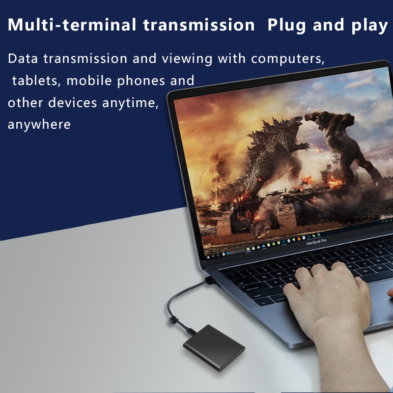 Cross-border ssd mobile ssd large capacity 2t1t metal usb3.0 portable external ssd wholesale