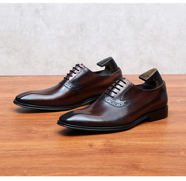 37-46 Handgefertigte Lederschuhe Herren Oberschicht Rindsleder Business Kleid Echtleder Brock Carved British Retro Hochzeitsanzug Schuhe_voghion.com