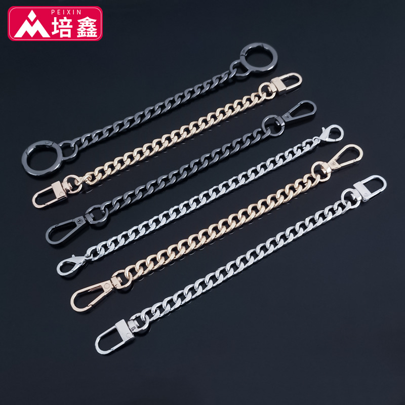Flat bag chain nk chain single shoulder crossbody bag chain replacement pu bag strap shoulder strap metal hook buckle bag chain wholesale