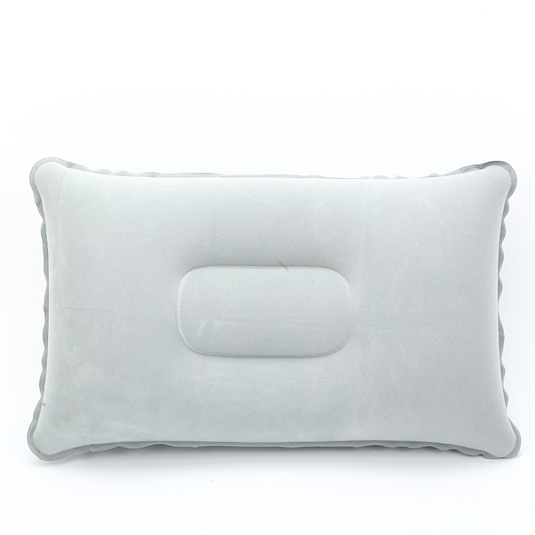 Factory Direct Sale PVC Flocking Inflatable Pillow U-shaped Pillow Sanbao Outdoor Travel Inflatable Pillow Square Pillow Travel Pillow