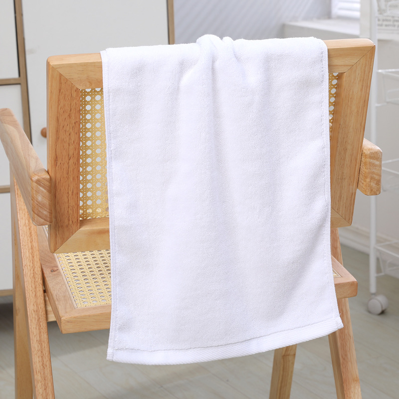 Hotel towel pure cotton bath towel white B&B five-star hotel towel wholesale cotton embroidered logo