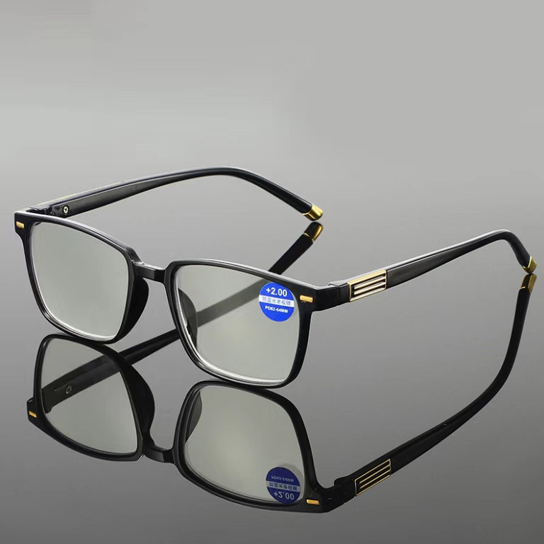 New high-definition resin anti-blue light reading glasses men and women with box retro reading glasses middle-aged and old age reading glasses tide