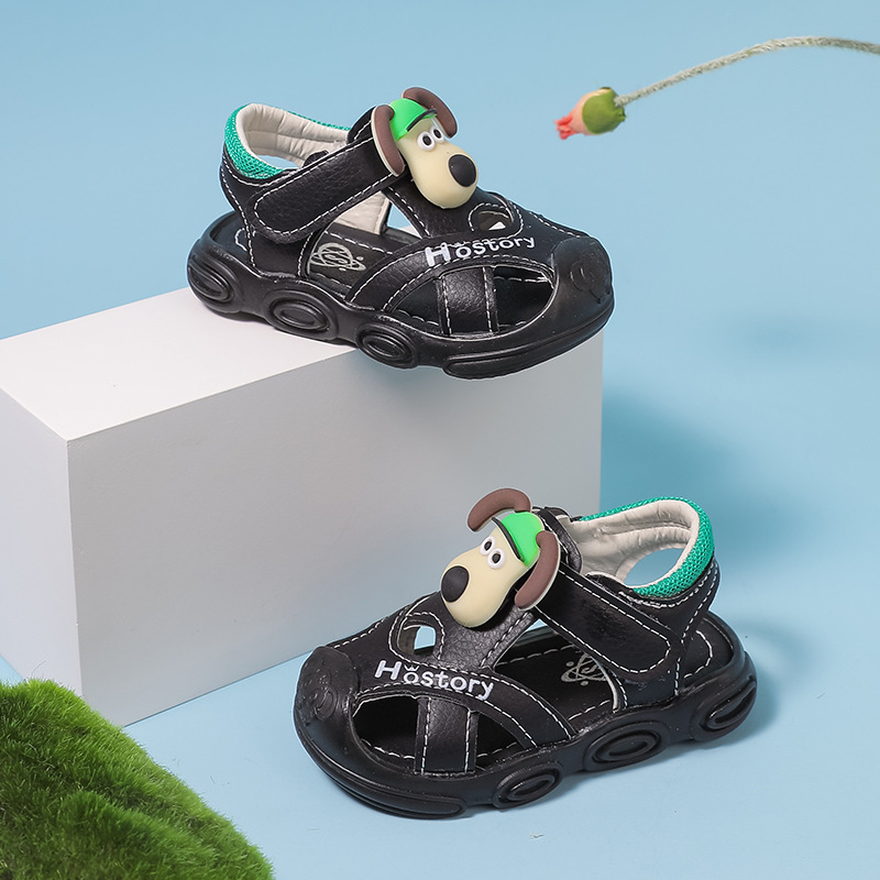 Soft Sole Baby Toddler Shoes Summer Cartoon Cute Boy Baby Sandals Anti-Kick Velcro Girl Kids Shoes Wholesale
