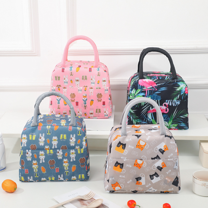 Japanese Style Lunch Box Bag Portable Handheld Heat Preservation Bag Student Lunch Lunch Bag Thickened Aluminum Foil Lunch Box Heat Preservation Bag