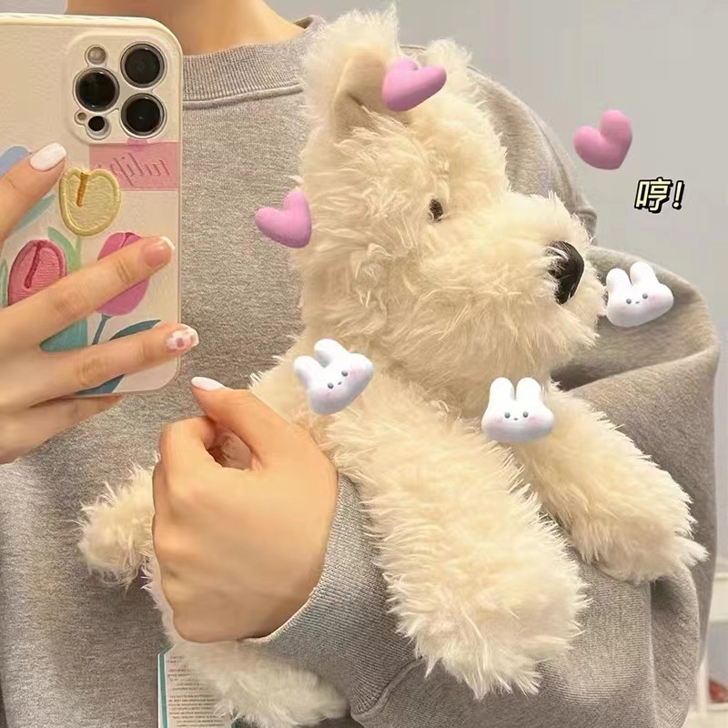 British West Highland dog doll scrawl puppy doll girl heart soothing doll simulation dog soft doll