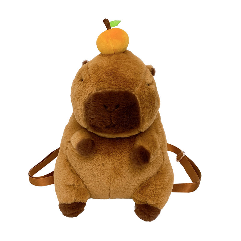 Kapibala Plush Bag Backpack Children's Capybara Bag Cute Animal Doll Backpack Cartoon Doll