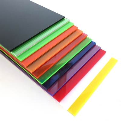 Factory Direct color translucent acrylic board frosted organic glass Red Yellow Blue Green purple pink board processing