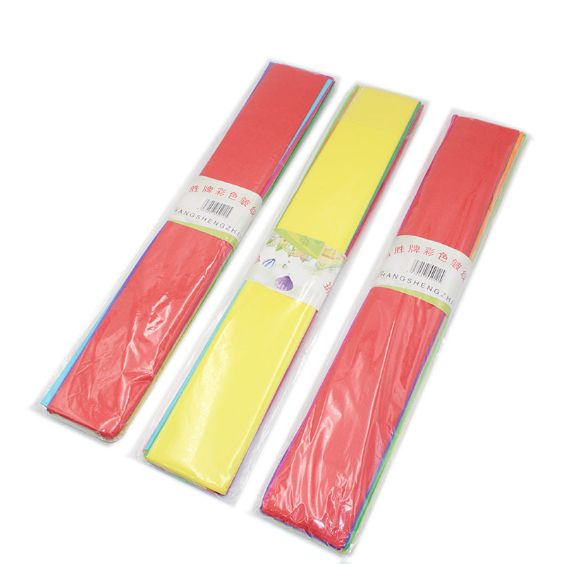 50*80cm color Handmade crepe paper retractable paper curling paper Children's diy paper flower material Rose fold paper