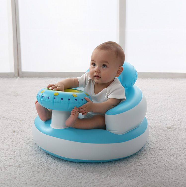 Flying saucer inflatable baby learning chair sofa pvc material baby learning to sit artifact factory spot
