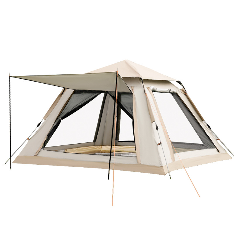 Tent outdoor full-automatic 3-4-person Beach quick-opening folding camping double ultra-light rainproof camping factory wholesale