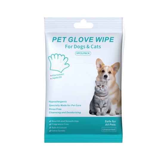 Foreign Trade Cross-border Pet Products Pet Wash-free Gloves Cats and Dogs Bathing Cleaning Dry Wet Wipes Gloves Deodorant