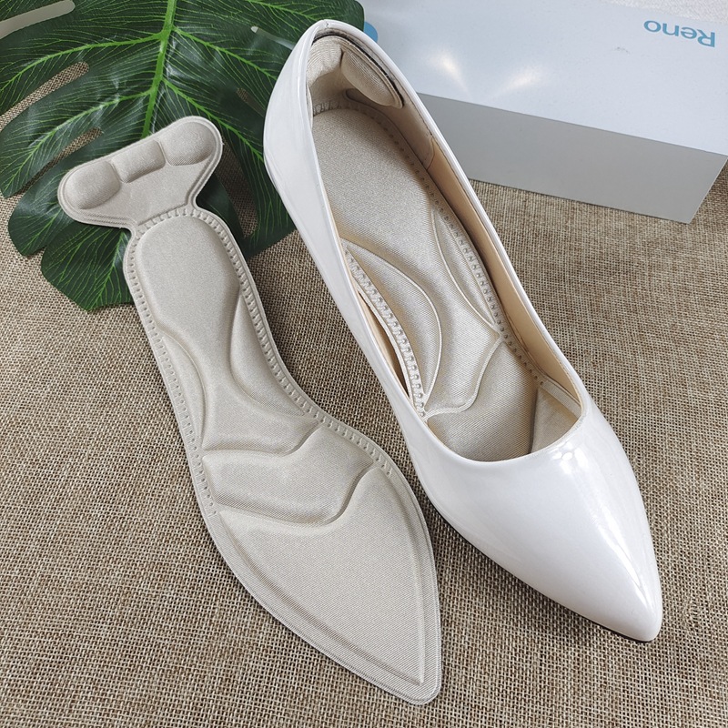 Can be cut high heel insole 4D summer thick breathable women's non-slip massage two-in-one insole shoes adjustable heel sticker