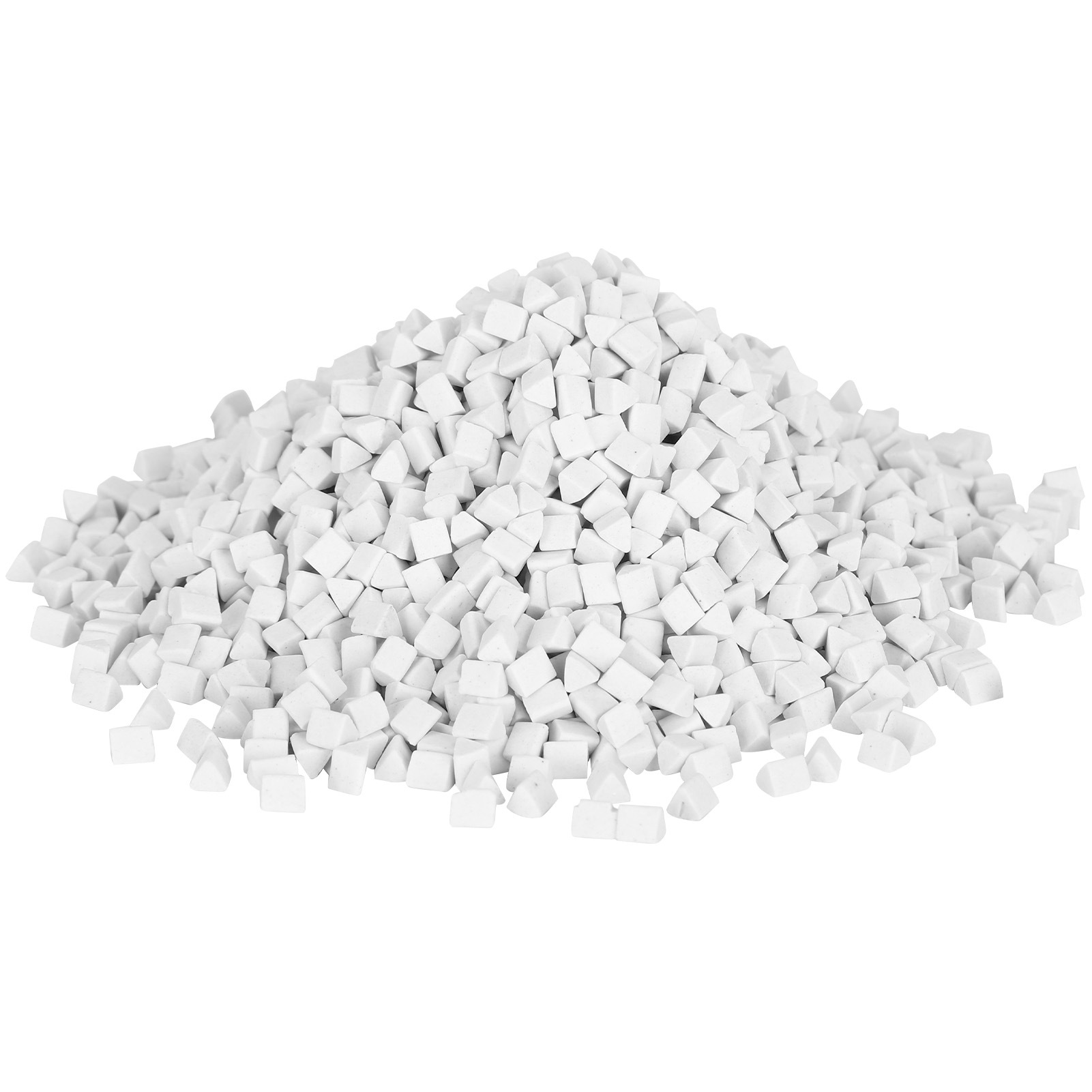 Polishing White Triangle Abrasive Grain Jade Polishing Sand White Ceramic Triangle Abrasive 4 ㎜ Vibration Polishing Machine Grinding Machine
