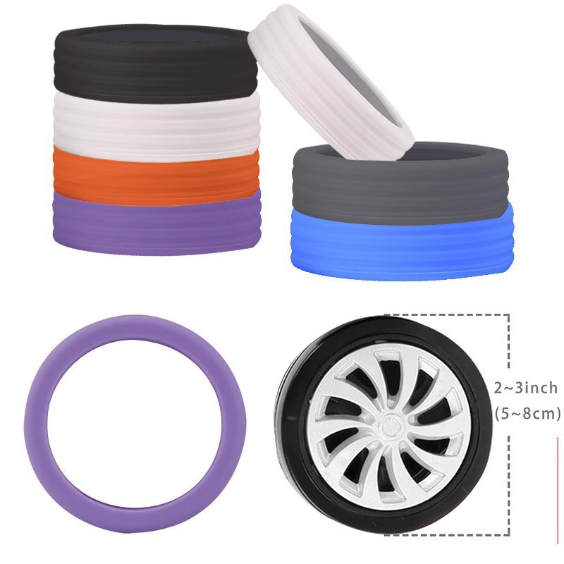 Luggage wheel rubber cover mute suitcase roller transformation trolley case replacement universal wheel accessories protective cover