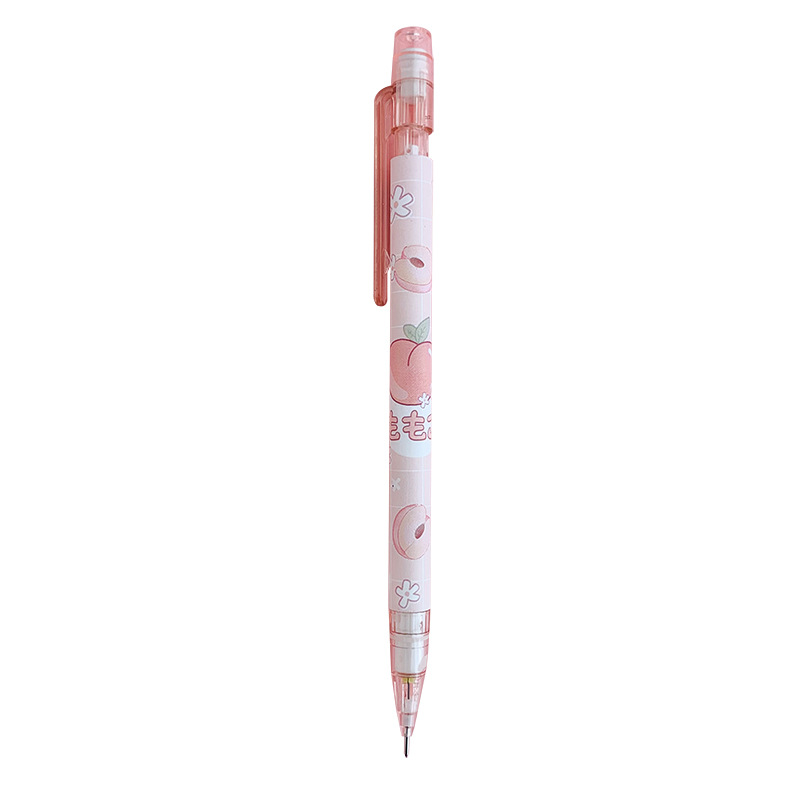 Magic Card New High Color Value Automatic Pencil Cute Student Stationery Pencil Peach Juice 0.5 Press Pencil