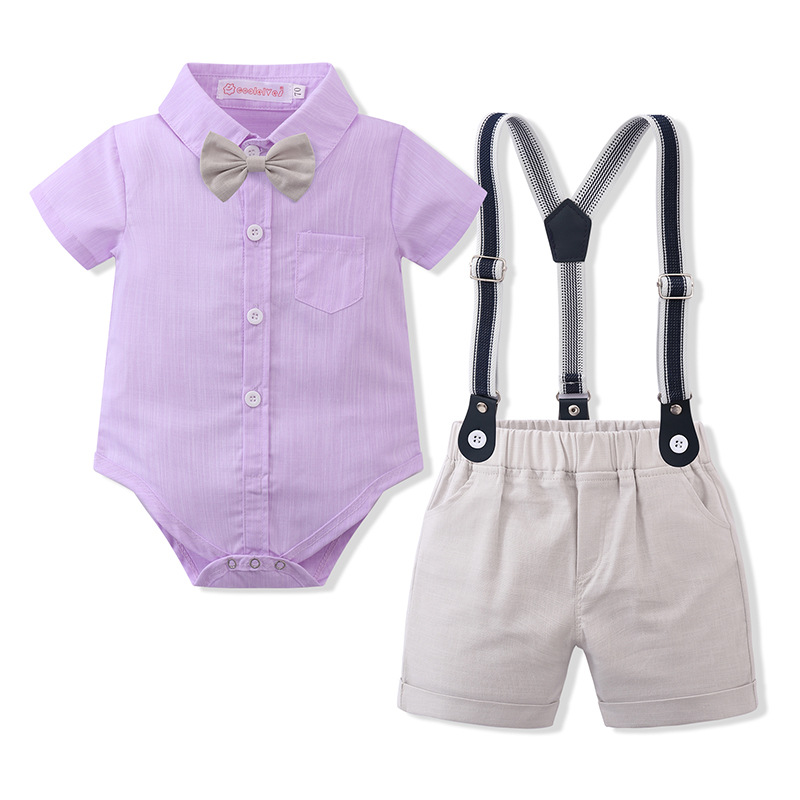 Foreign trade children's clothing wholesale primary source of two-piece children's clothing baby Summer short-sleeved boys summer clothing