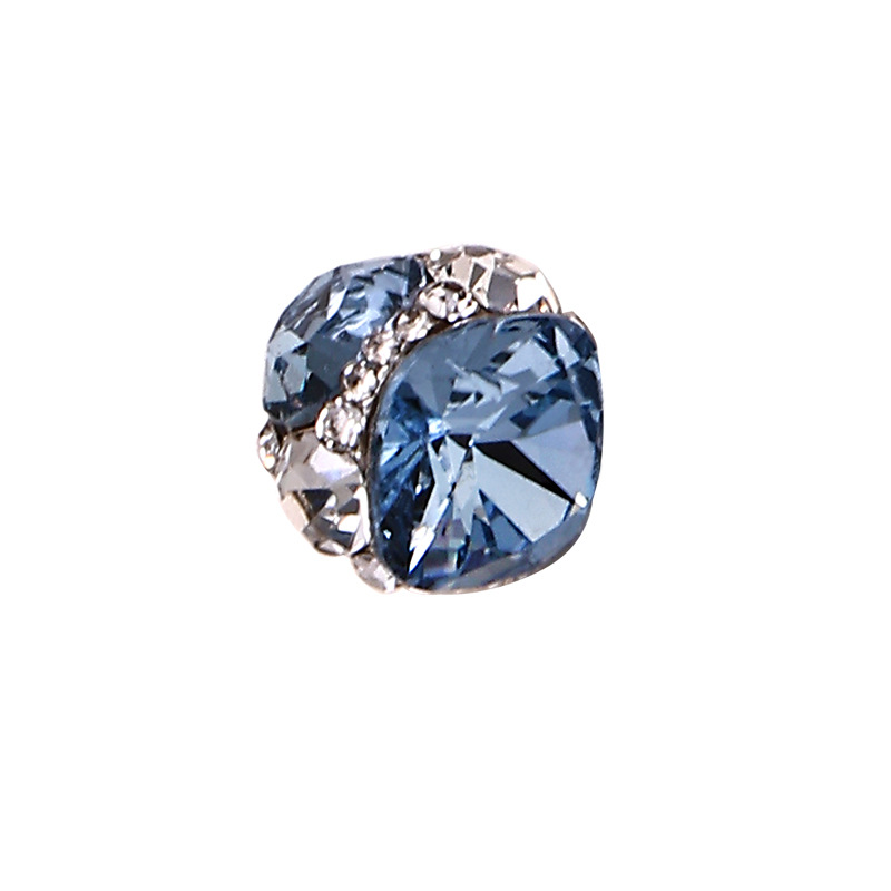 Popular Manicure Jewelry Light Luxury Fat Square Handmade Pile Drill Ball Finished Cyber Celebrity Super Flash Crystal Alloy Drill Nail Accessories