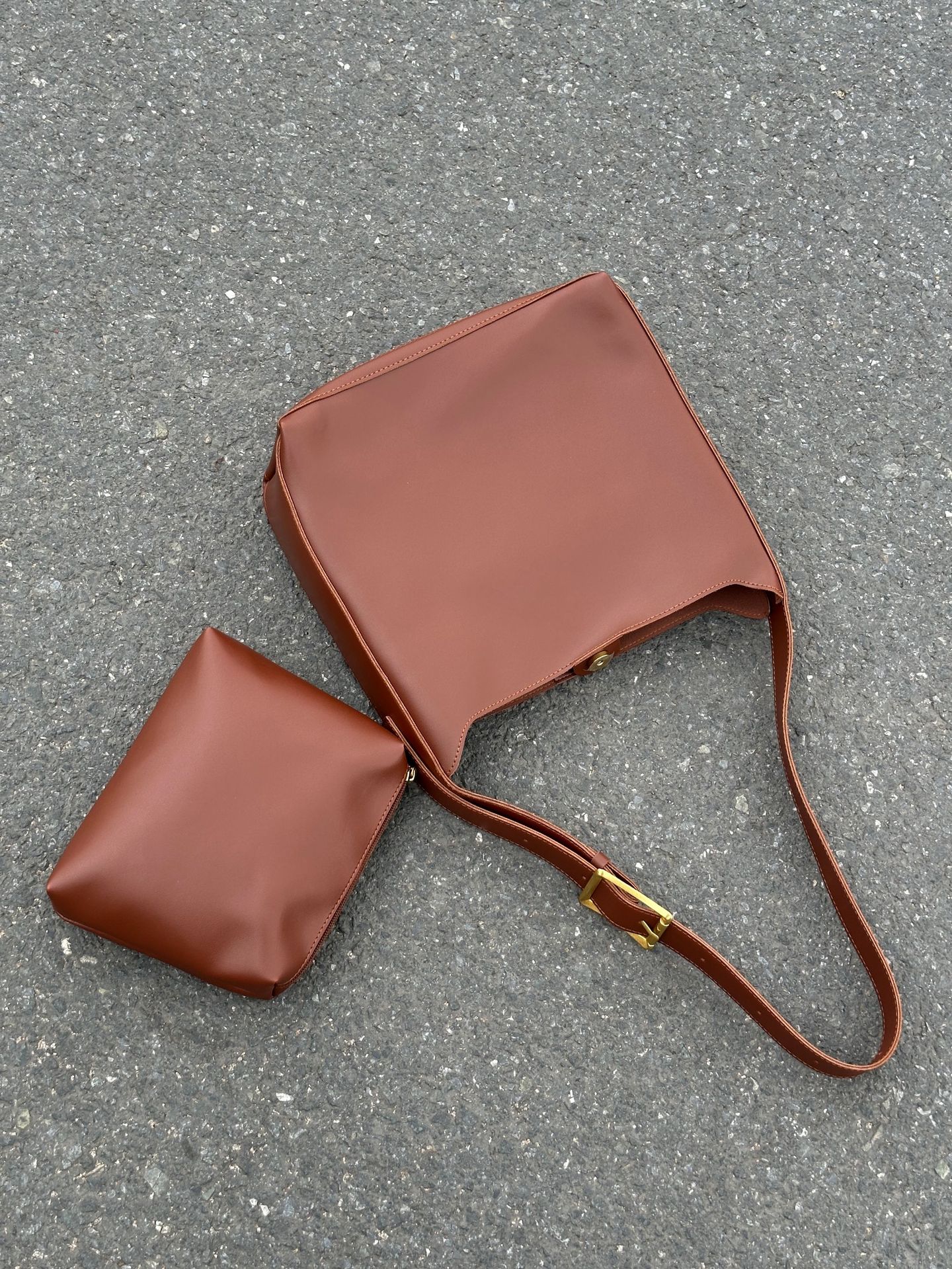 handbag New Fashion All-match Bucket Large Capacity Simple Casual Two-piece Soft Collapse Shoulder Crossbody Bag_voghion.com