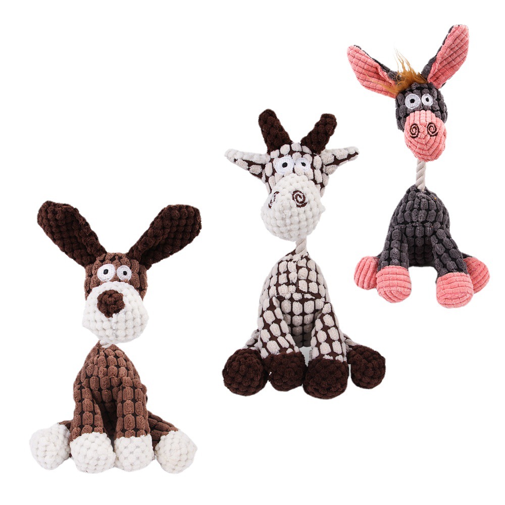 New bite-resistant plush donkey interactive sounding dog pet toy Amazon plush toy wholesale