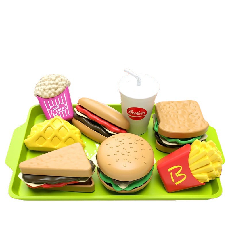 Children's Internet Celebrity Playhouse Toys Educational and Detachable Simulation Hamburger Fries Educational Toys for Baby Boys and Girls