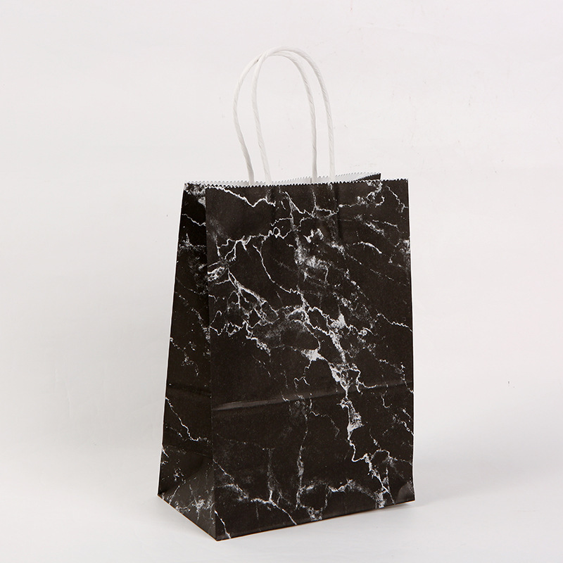 Kraft Paper Marble Series Creative Handbag Take-out Bags Clothing Shopping Kraft Paper Bag Gift Bag