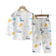 Children's Baby's Pajamas Set Pure Cotton Air-conditioning Clothing for Men and Women Children Class A Long-sleeved Spring and Summer Thin Home Clothes