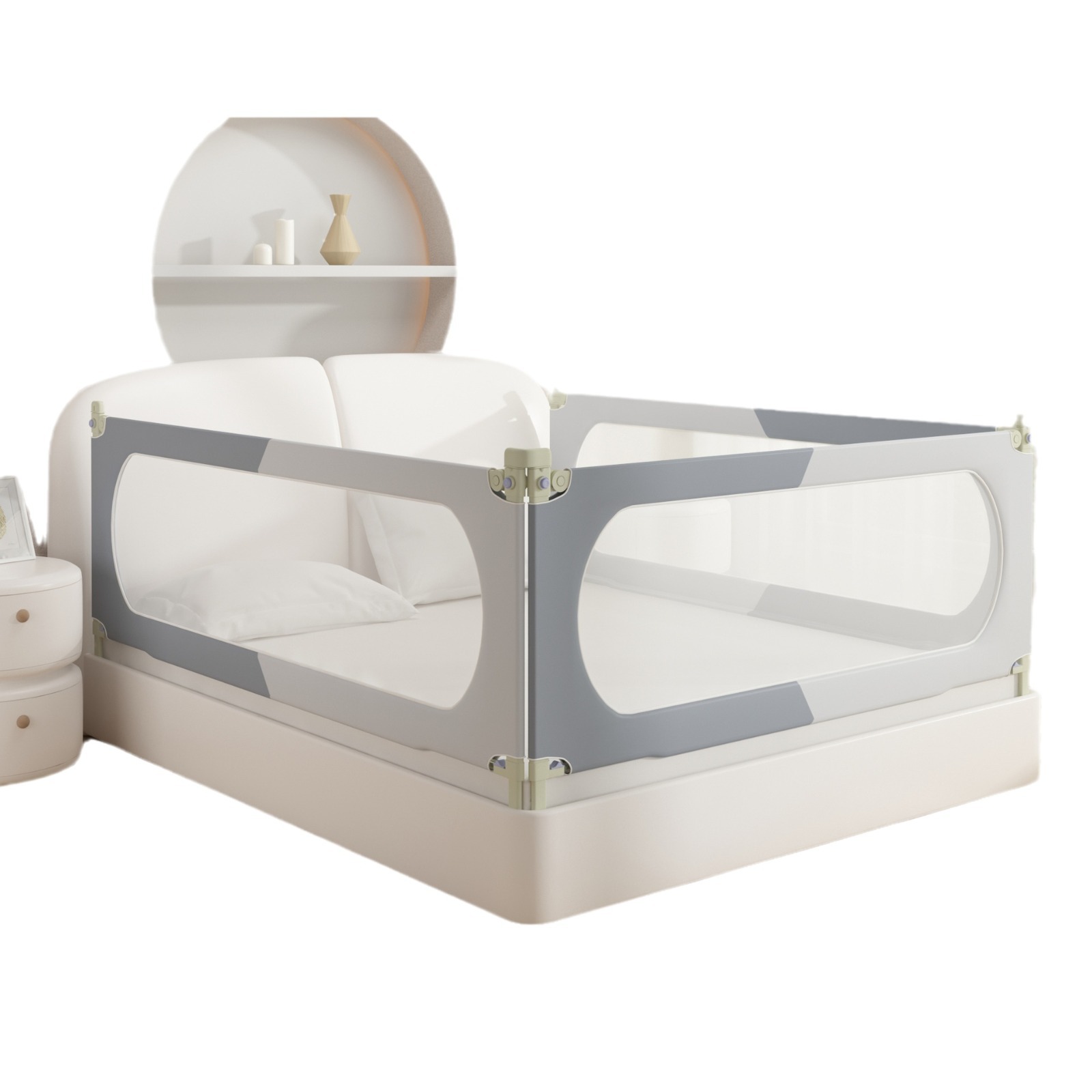 Bed fence fence baby children baffle seamless adjustable heightening detachable punch-free lifting bed border drop fence