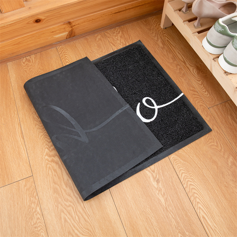 Amazon Factory Nordic Style Letter Entrance Door pvc Silk Ring Floor Mat Non-slip Floor Mat Door Rubbing Foot Mat