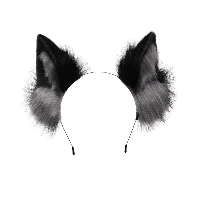 A generation of hair simulation beast ear headband cute plush dress fashion accessories Wolf Lone Wolf hairband headdress hair accessories