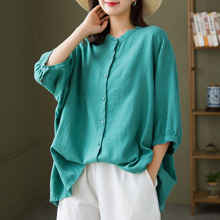 2024 Spring and Summer New Product Nianbaixiu Spinning Women's Shirt 12 Bamboo Sand Wash Soft Casual Single-breasted Litecar Shirt
