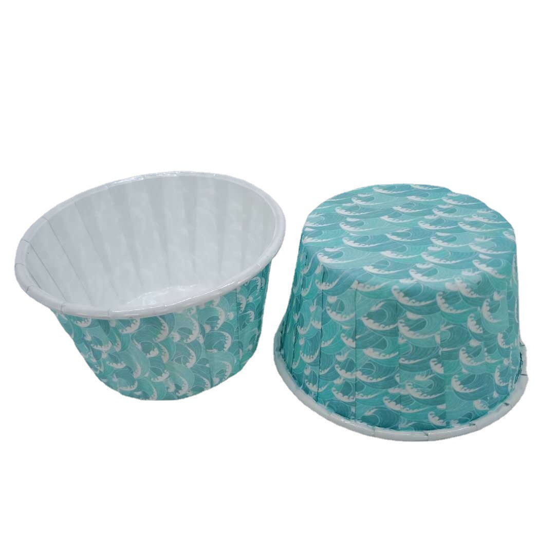 Cross-border in stock roll-up cup new food grade coated paper holder high temperature resistant Mafen cup thickened oil-proof Mafen baking