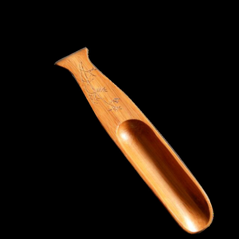 Wholesale bamboo tea shovel kung fu tea set tea ceremony spare parts fishtail shovel six gentleman teaspoon teaspoon tea