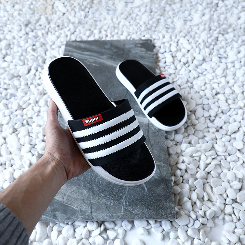 Factory slippers wholesale couples summer indoor and outdoor wear one-word slippers men's non-slip sandals women's simple factory wholesale