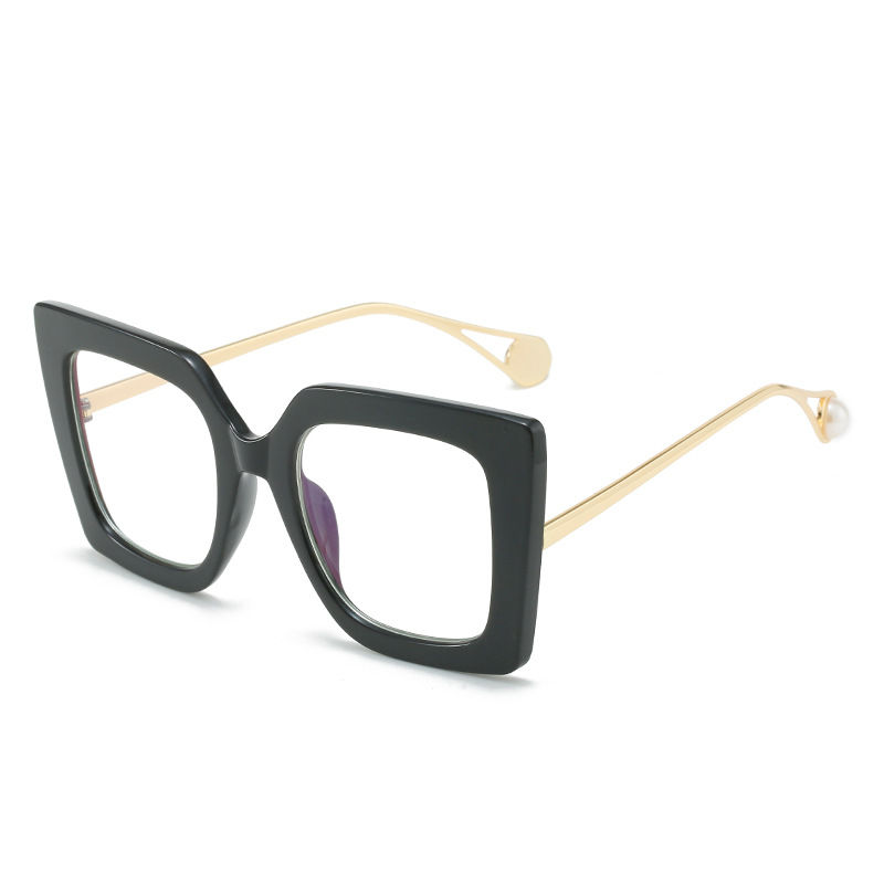 95811 foreign trade optical mirror PC full frame ladies frame personalized square frame two-color frame anti-blue light