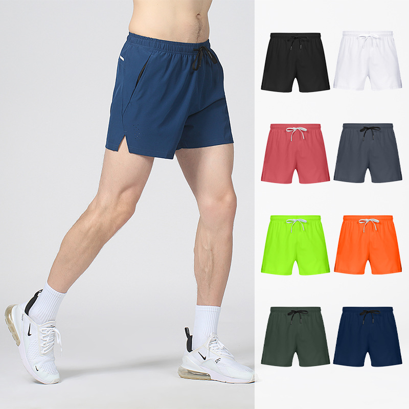 Summer Fitness Shorts Men's Running Training Triple Quad Pants Casual Fitness Sports Marathon Shorts Quick Dry