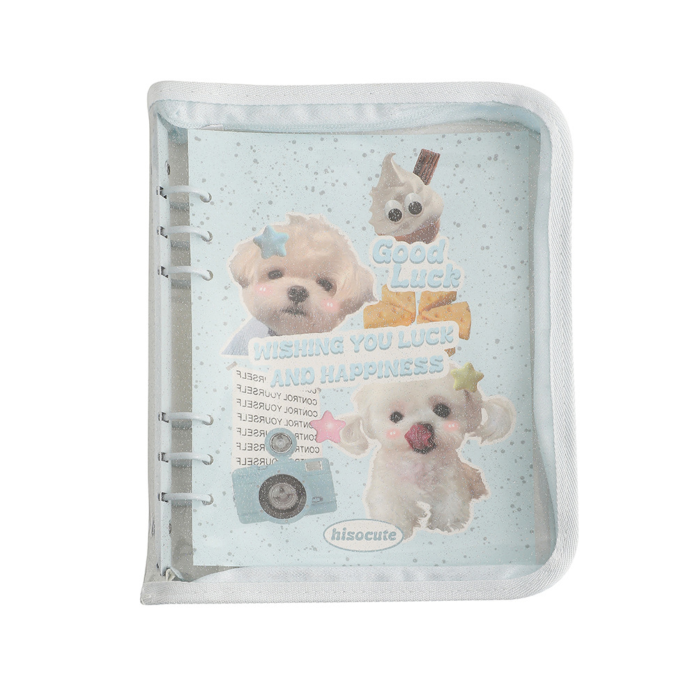Hisocute original A5 zipper color matching album Girl Polaroid three-inch card book student four-grid storage book