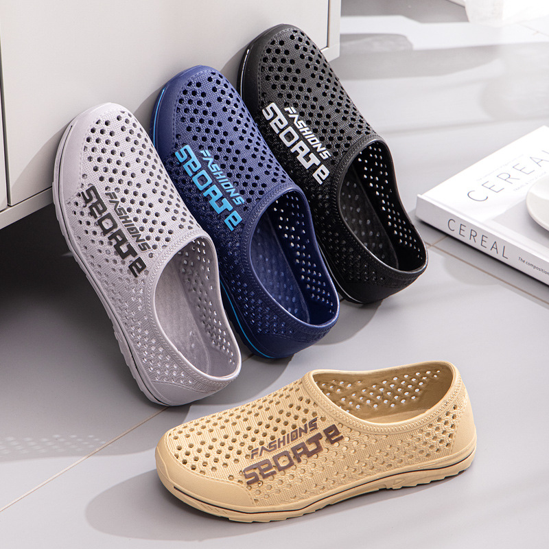 New summer men's hole sandals breathable mesh shoes casual bird nest shoes outdoor wading beach upstream shoes wholesale