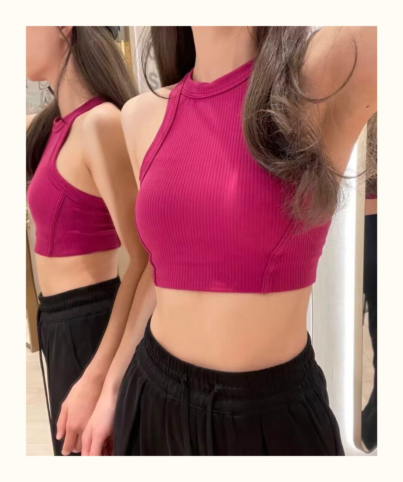 lu version I-thread sports vest for women with chest pad yoga quick-drying fitness bra running shockproof yoga clothes summer