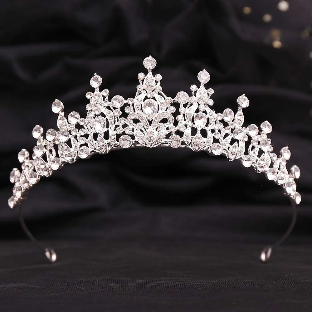 H1418 cross-border bridal dress wedding dress small crown headdress colorful horse eye simple Korean party birthday crown