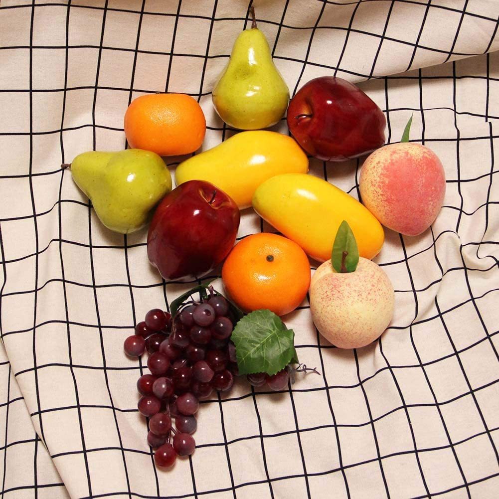 Simulation fruit persimmon apple orange fake banana lemon pomegranate orange decoration photo props early education toys
