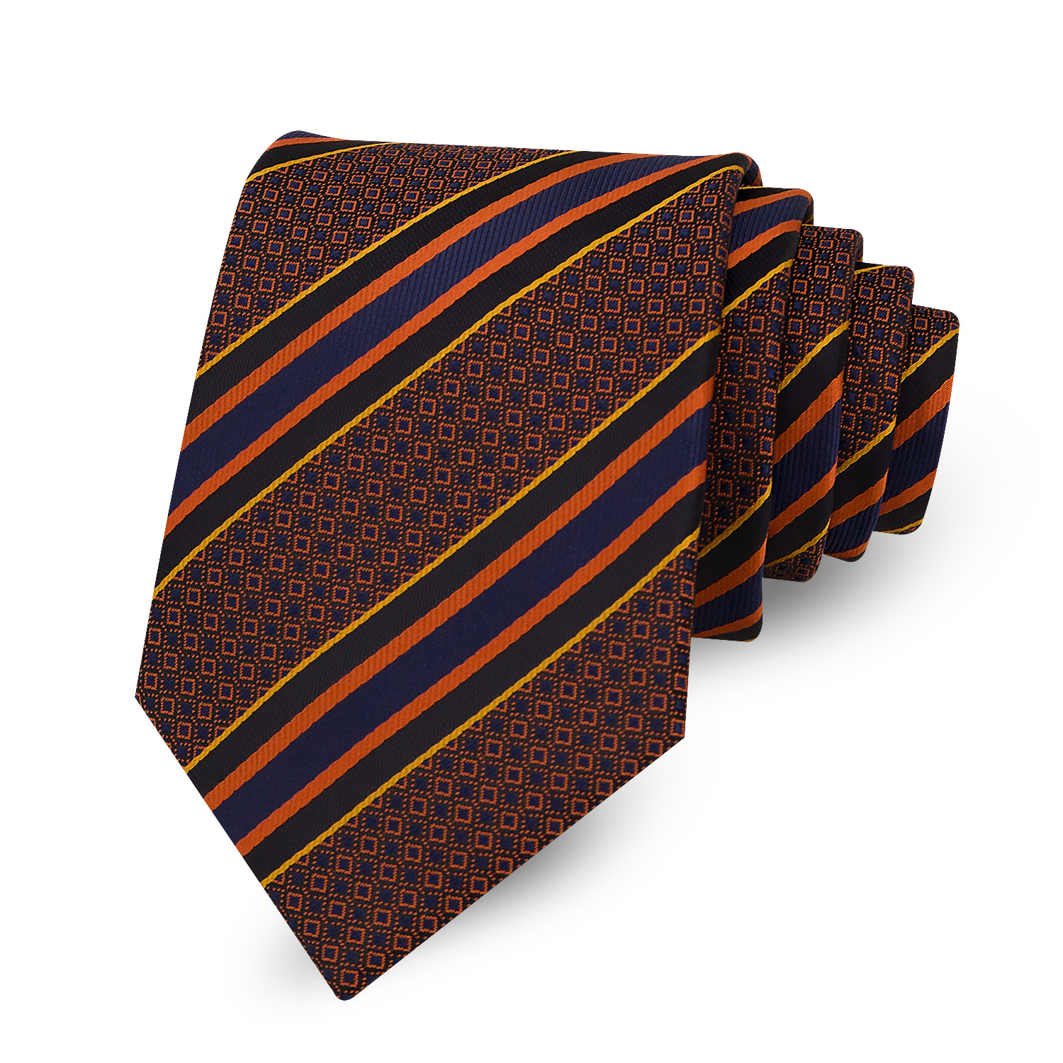in stock wholesale tie polyester jacquard high dimensional dense fabric men's fashion casual business dress striped tie