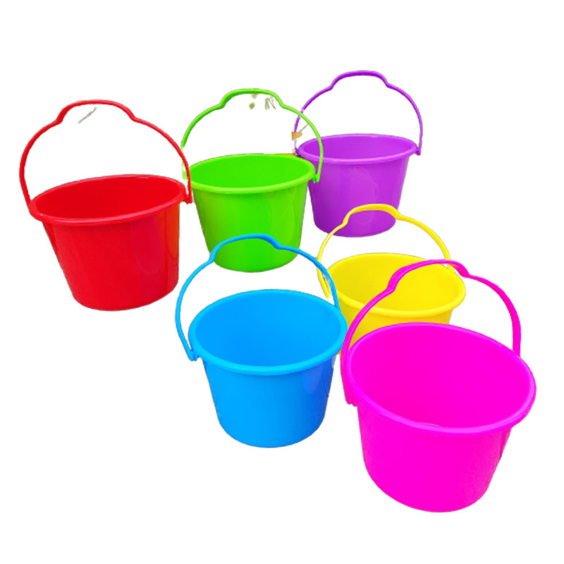 Free shipping children's beach bucket single fishing small bucket art pen washing bucket children's plastic toy bucket manufacturer