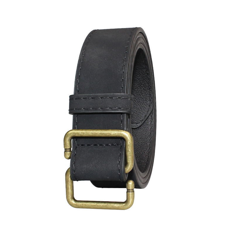 Trendy Belt Men's ins style simple Joker personality pants belt Korean Student Non-porous design factory wholesale_voghion.com