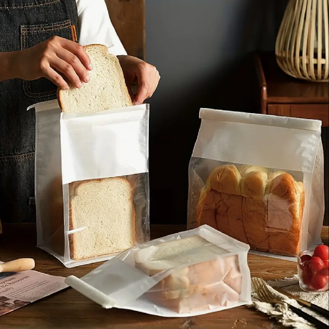 Toast packaging bag wire curl slice bread bag potato wire self-sealing bag baking toast ice bread bag