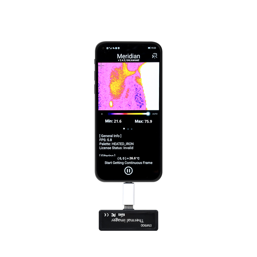 Android version of mobile phone thermal imager 16 kinds of color plates multi-function Photo Video floor heating power leak detection
