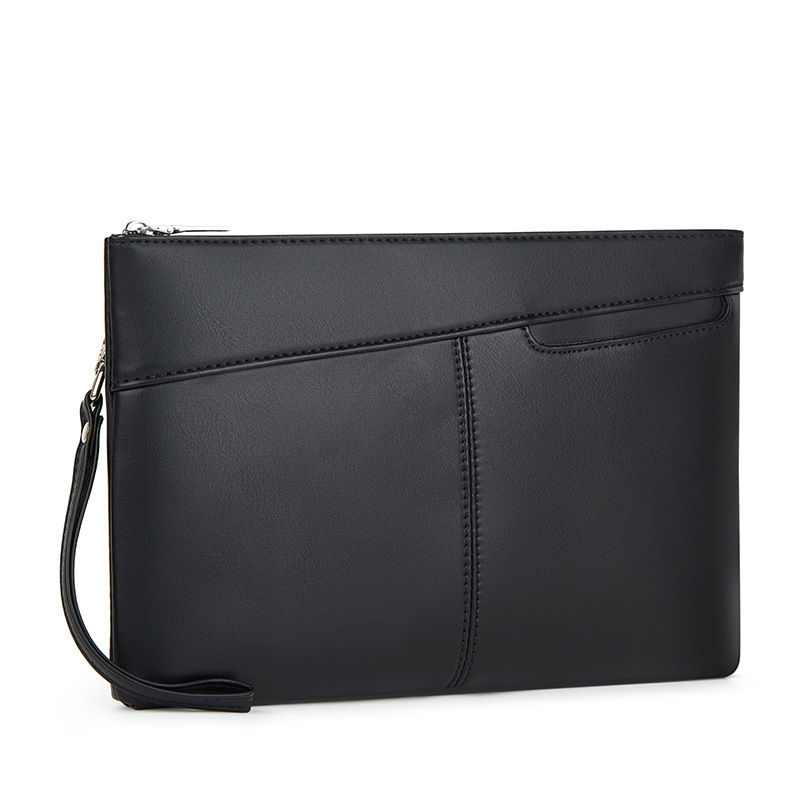 New Men's Clutch Bag PU Leather Clutch Bag Soft Surface Waterproof Business Mobile Phone Bag Underarm Bag Cross-border Explosions