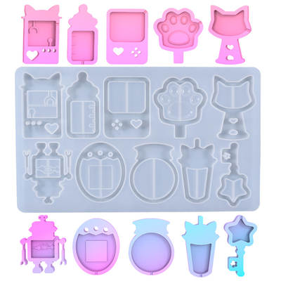 Yu Meiren diy Crystal Glue Dropping Mold Full Edition Cute Good-looking quicksand Pendant Silicone Mold Amazon Hot Push