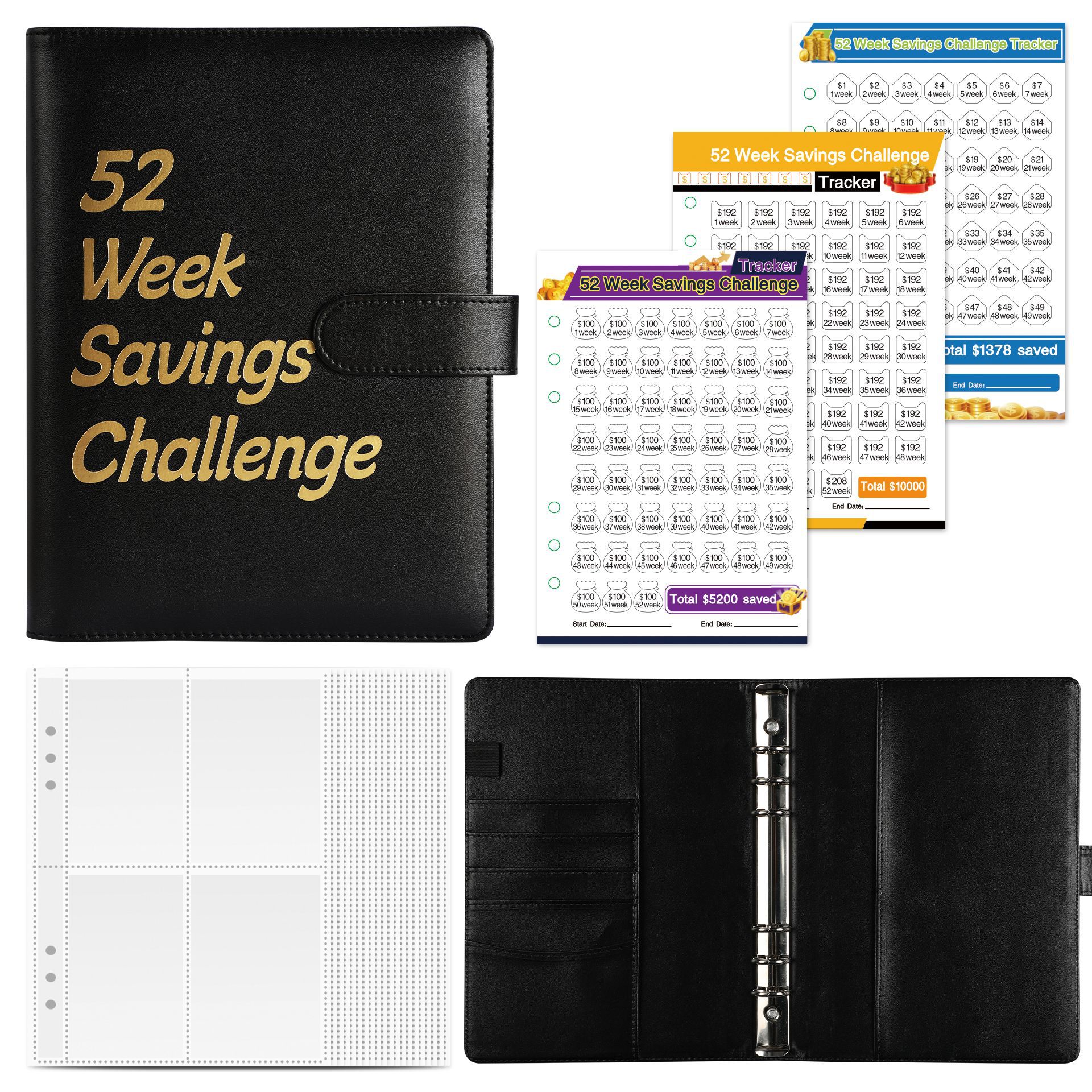 亚马逊热销 52 Week Savings Challenge 52周存钱挑战 存钱笔记本