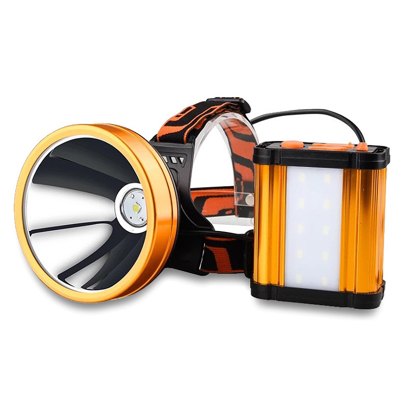 Headlight strong light super bright rechargeable split lithium battery household long-range head-mounted household flashlight fishing miner's lamp
